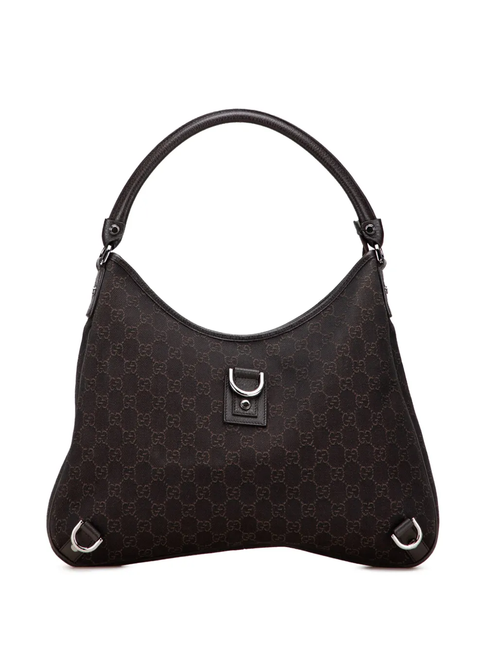 Gucci Pre-Owned 2000-2015 GG デニム アビーD リング ショルダーバッグ - ブラウン Gucci Pre-Owned 2000-2015 GG デニム アビーD リング ショルダーバッグ - ブラウン