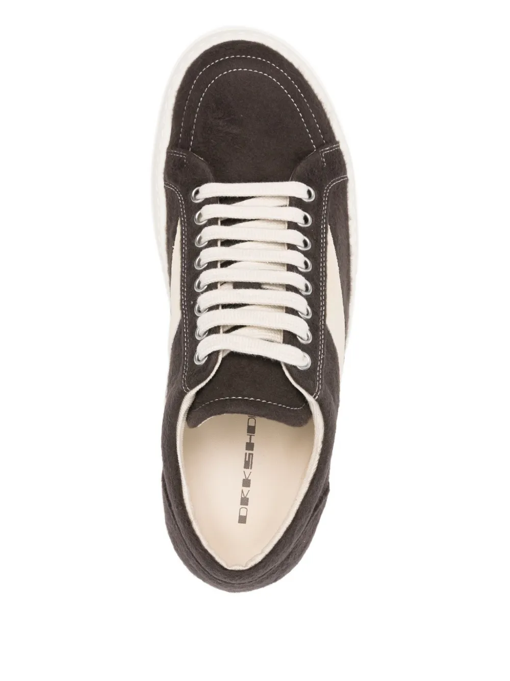 Rick Owens DRKSHDW Porterville panelled lace-up sneakers Bruin