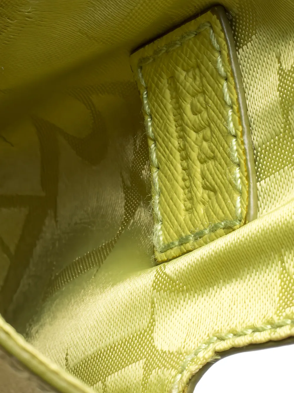 Pre-owned Furla Scalloped-edge Phone Case In Green