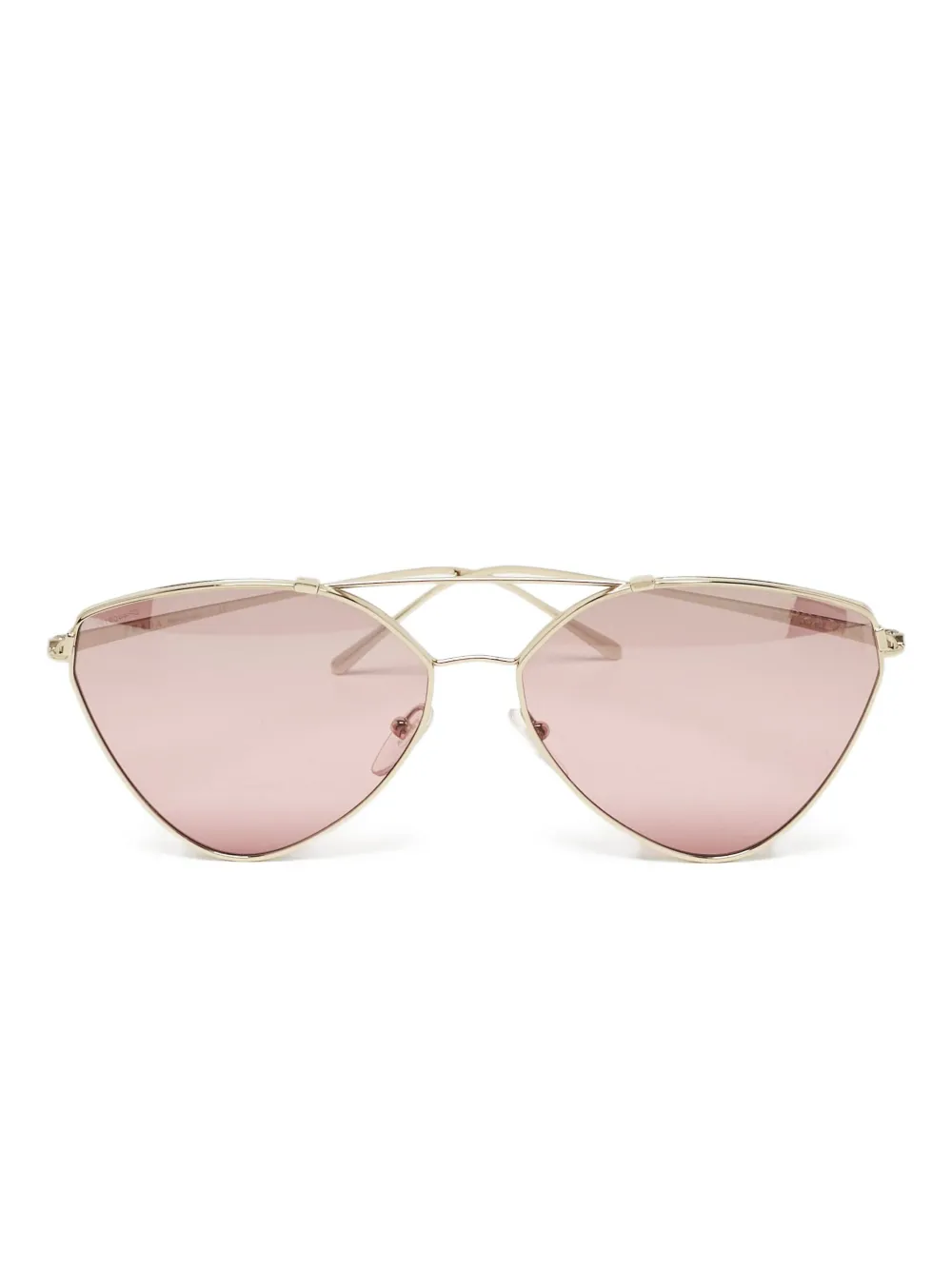 Prada Pre-Owned geometric-frame sunglasses | Gold | Image 1