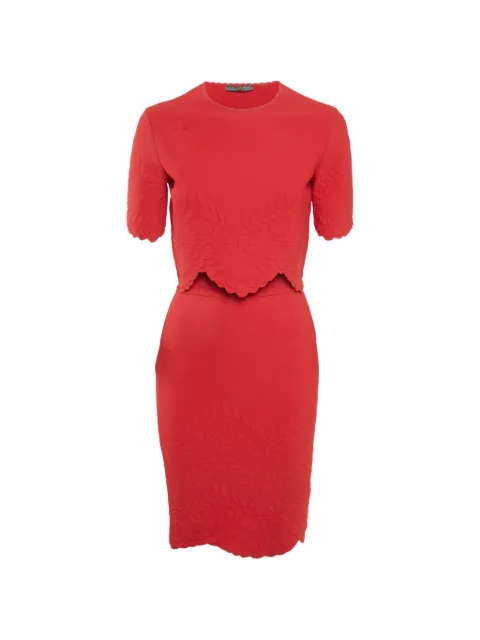 Alexander McQueen Pre-Owned Top en rok met gewelfd detail