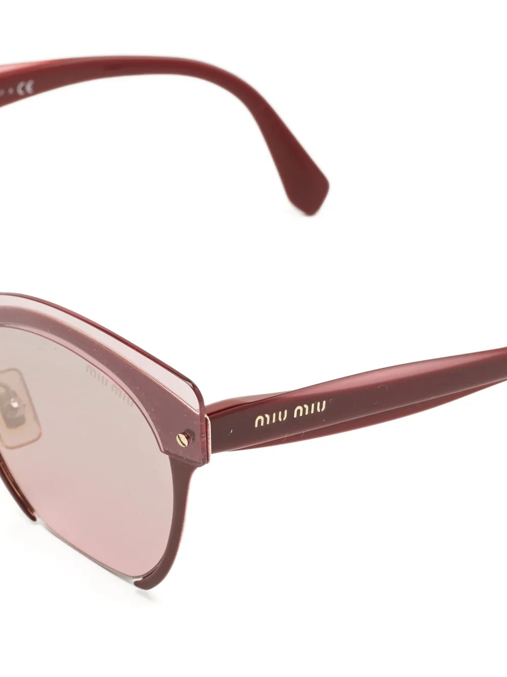 Pre-owned Miu Miu 1154433 Burgundy In Red