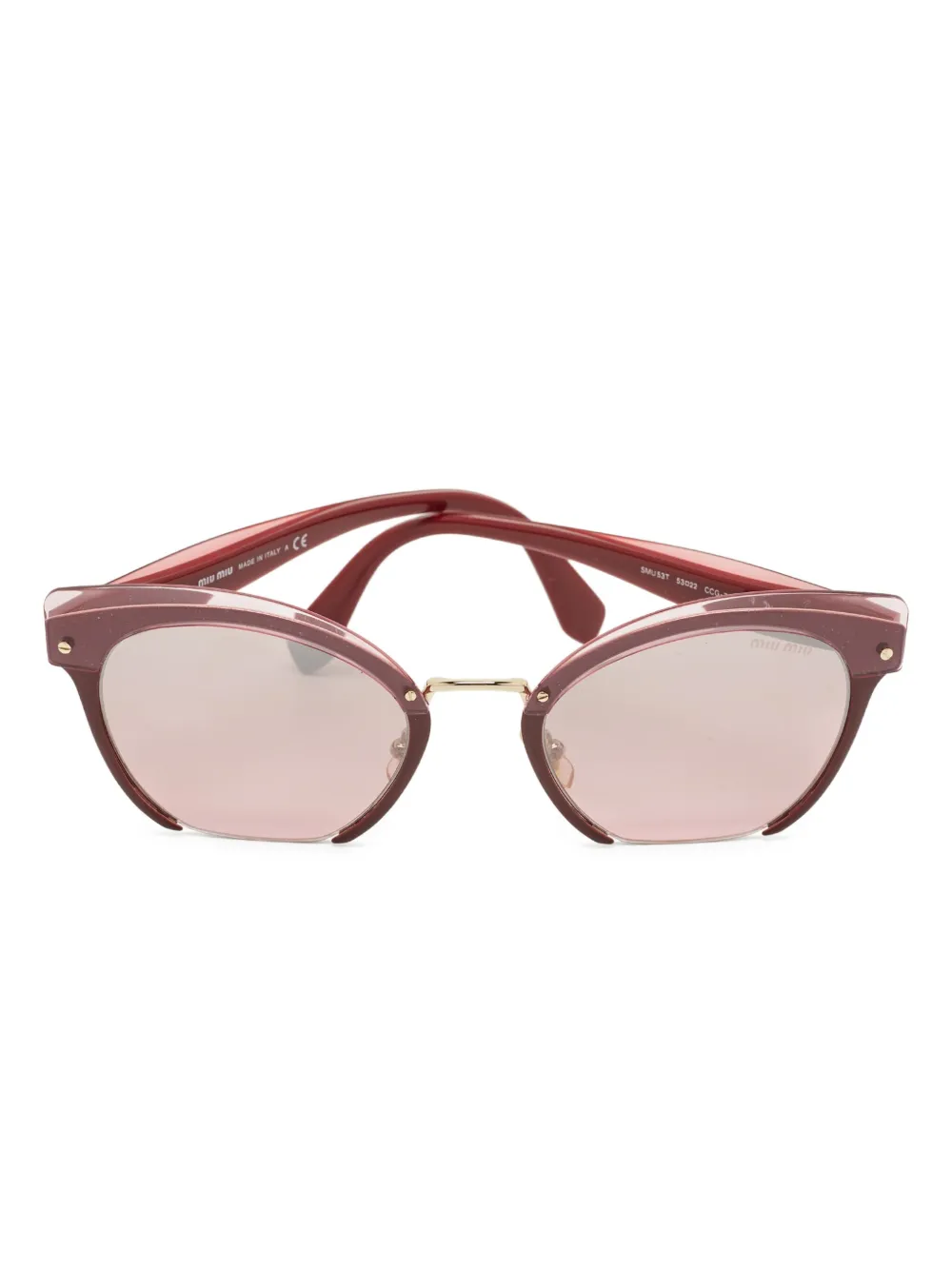 Pre-owned Miu Miu 1154433 Burgundy In Red
