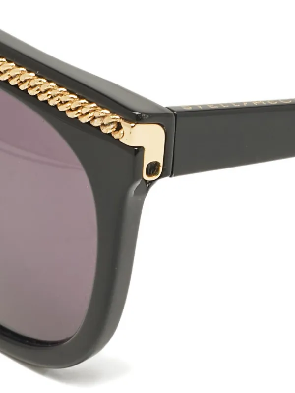 Stella McCartney Tortoiseshell Square Sunglasses with Chain Detail 31976608_61671903_600.jpg main image 2