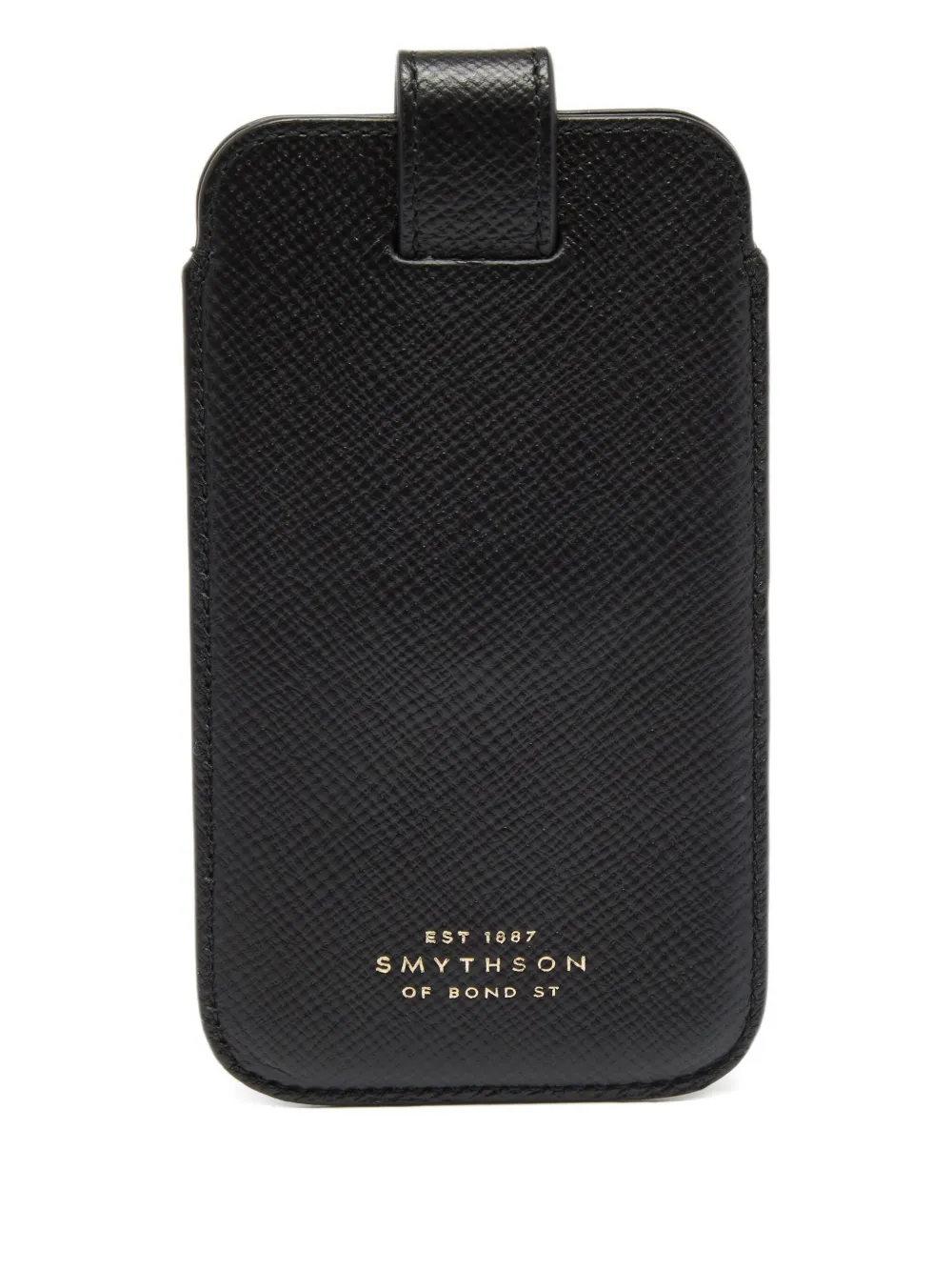 Pre-owned Smythson Leather Phone Cover In Black