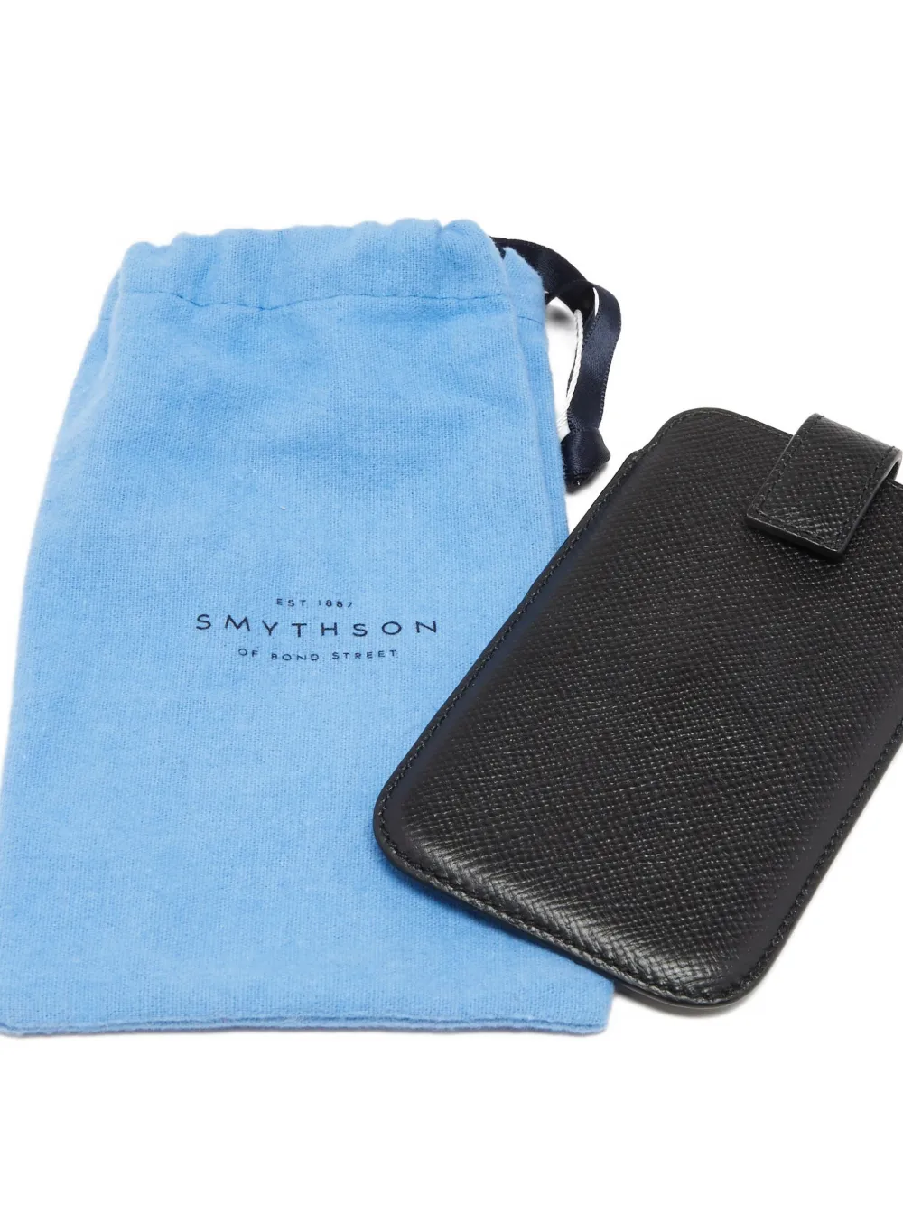 SMYTHSON Pre-owned Leather Phone Cover In Black
