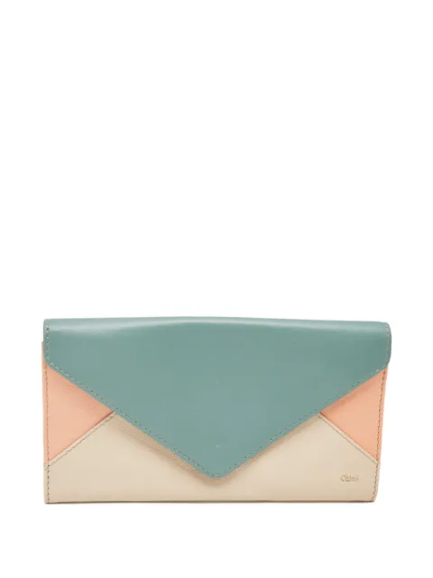Chloé Pre-Owned colour-block leather wallet