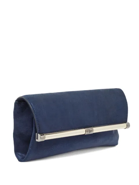 DVF Diane von Furstenberg glitter suede clutch