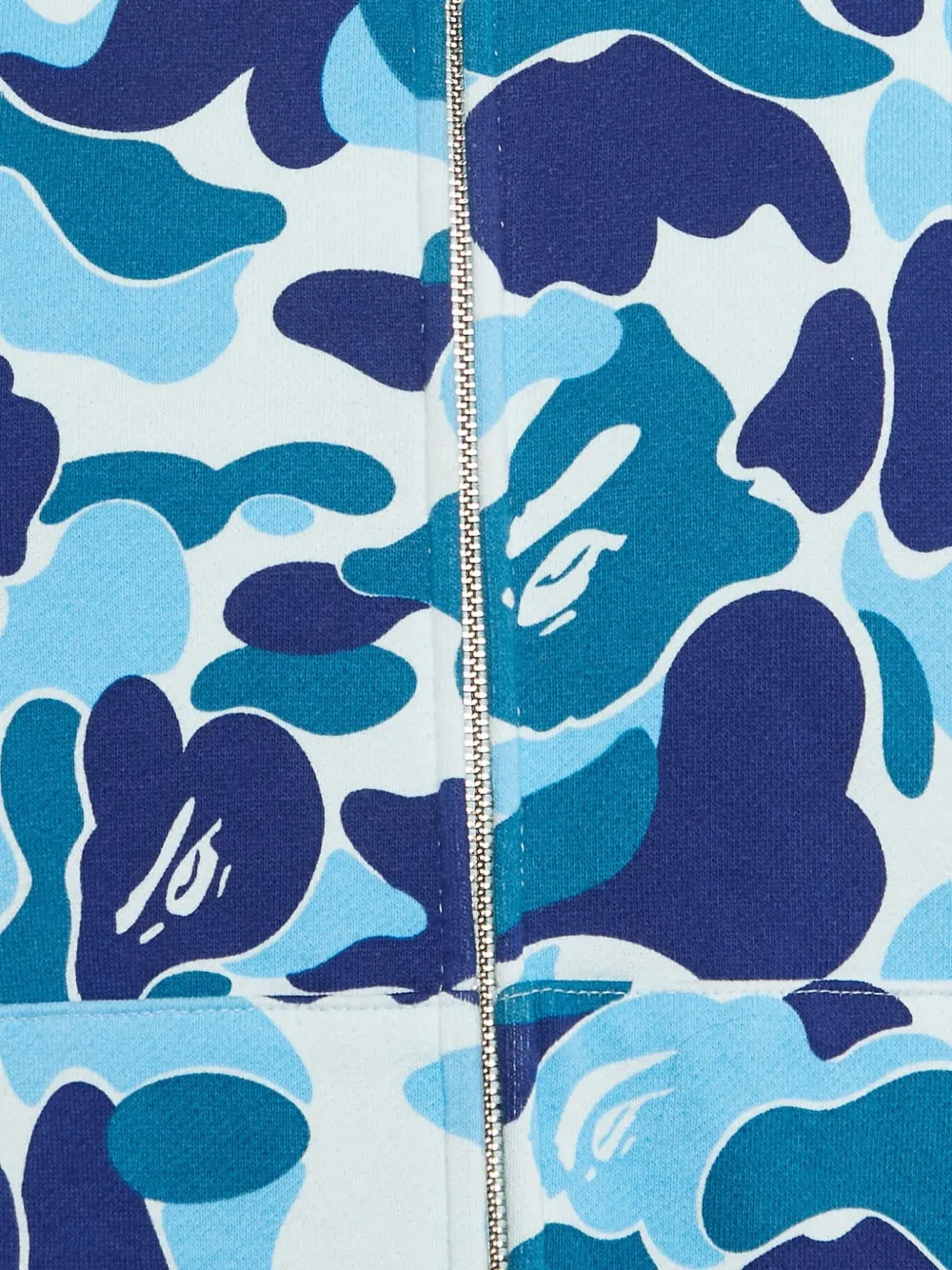 Pre-owned A Bathing Ape Abc Camouflage Full-zip Hoodie In Blue