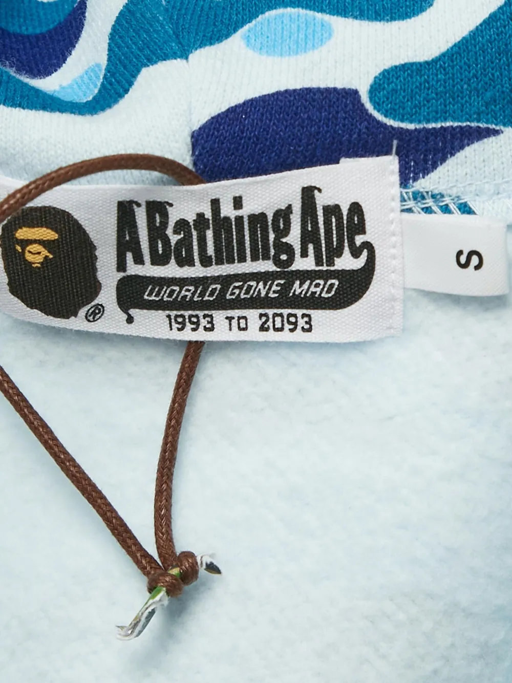 Pre-owned A Bathing Ape Abc Camouflage Full-zip Hoodie In Blue