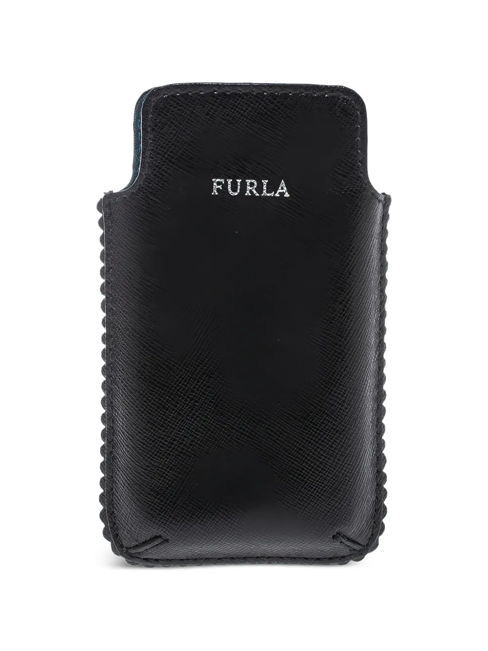 Furla scalloped leather phone case - Nero