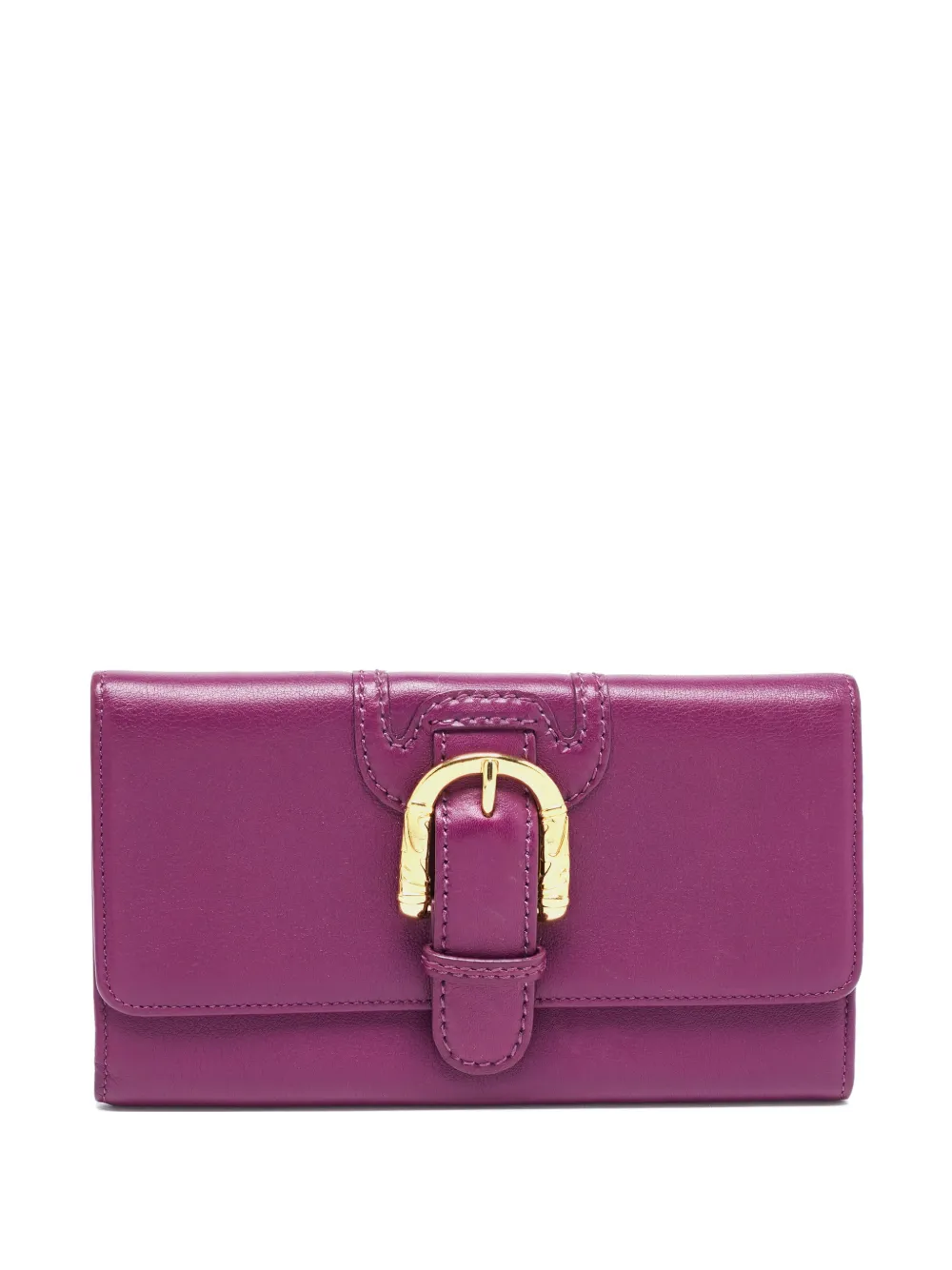 Escada Pre-Owned Clutch in pelle con fibbia - Viola