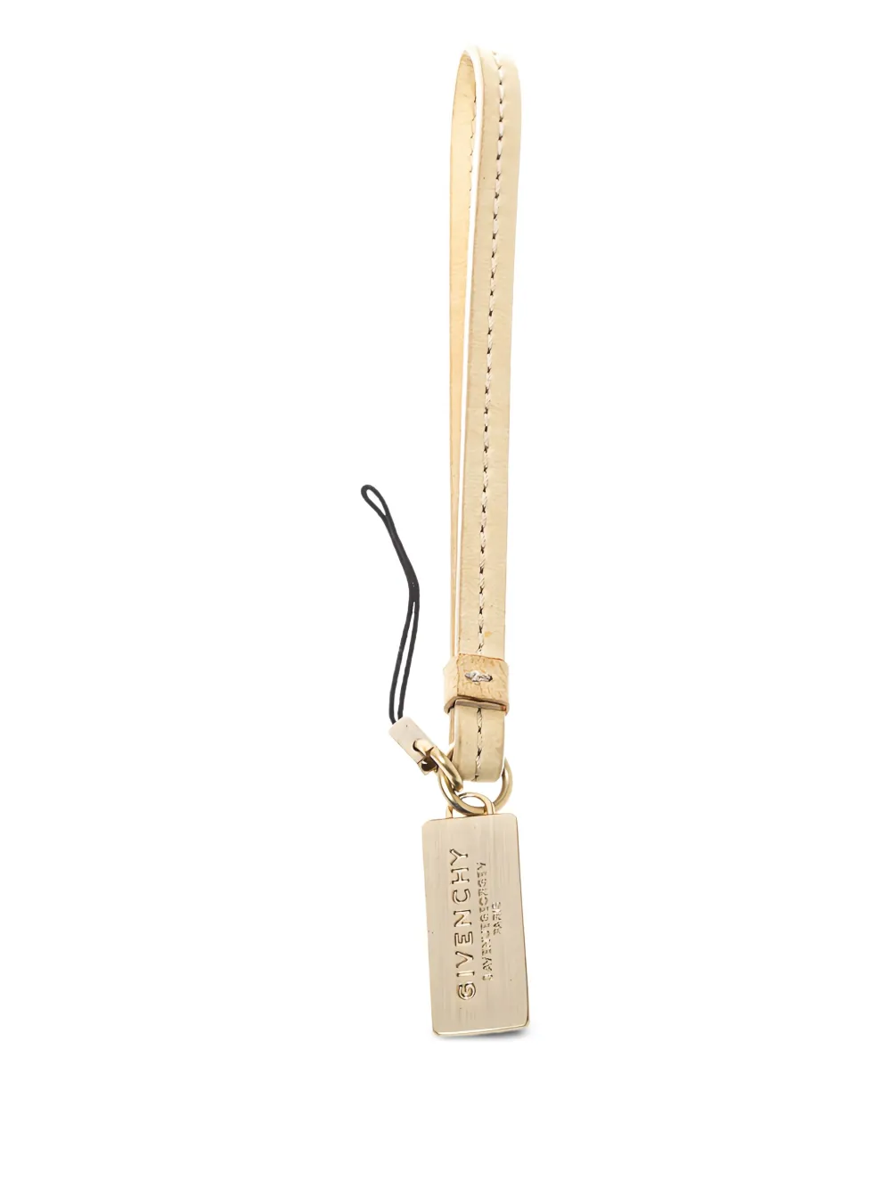 Pre-owned Givenchy Logo-plaque Phone Strap In Neutral
