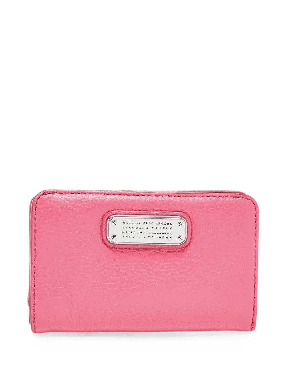 Marc By Marc Jacobs logo-plaque leather wallet - Rosa
