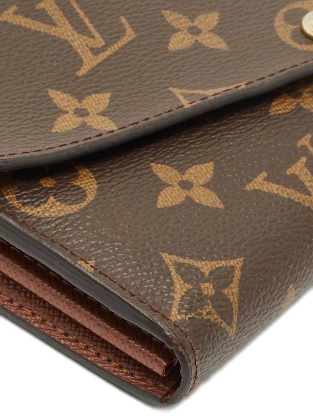 Pre-owned Louis Vuitton Sarah Monogram Wallet In Brown