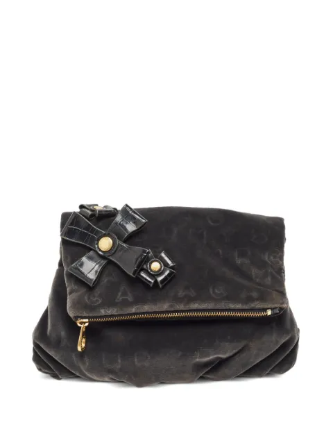 Marc By Marc Jacobs velvet bow-detail clutch bag