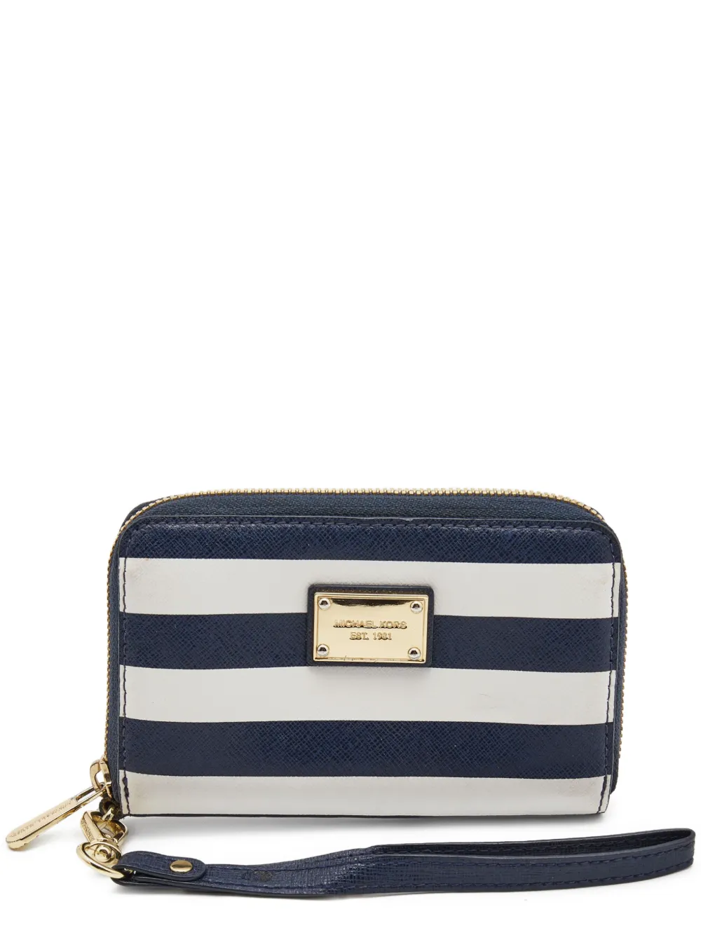 Michael Kors Vintage striped leather wallet - Blu