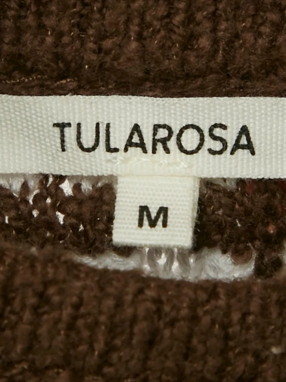 TULAROSA Pre-owned 2020s Striped Ruffled Top In Brown