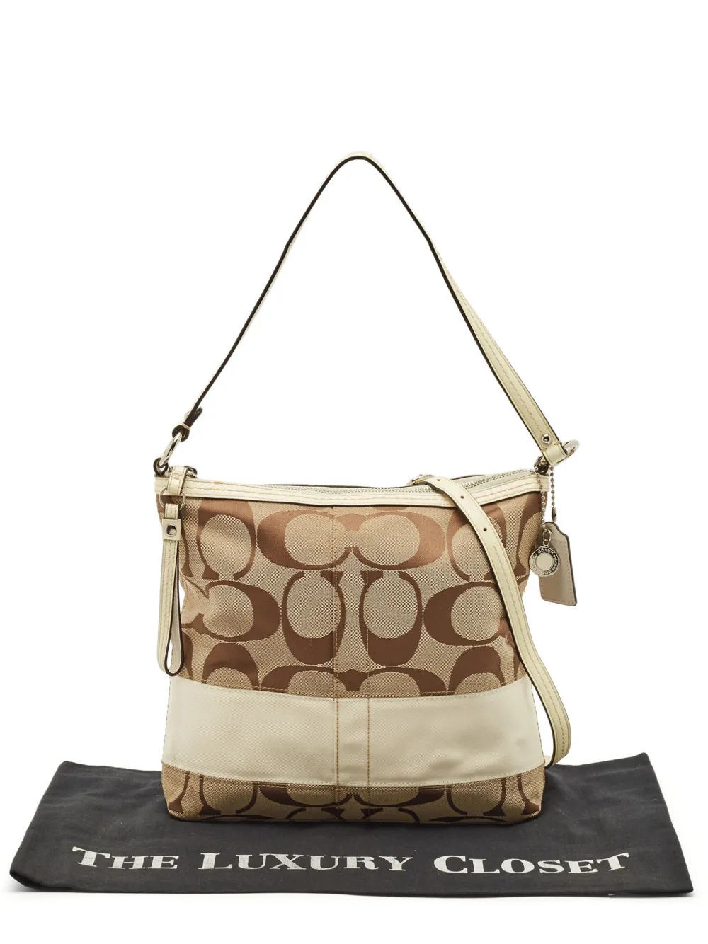 Pre-owned Coach 2000s Canvas Crossbody Bag In Neutral