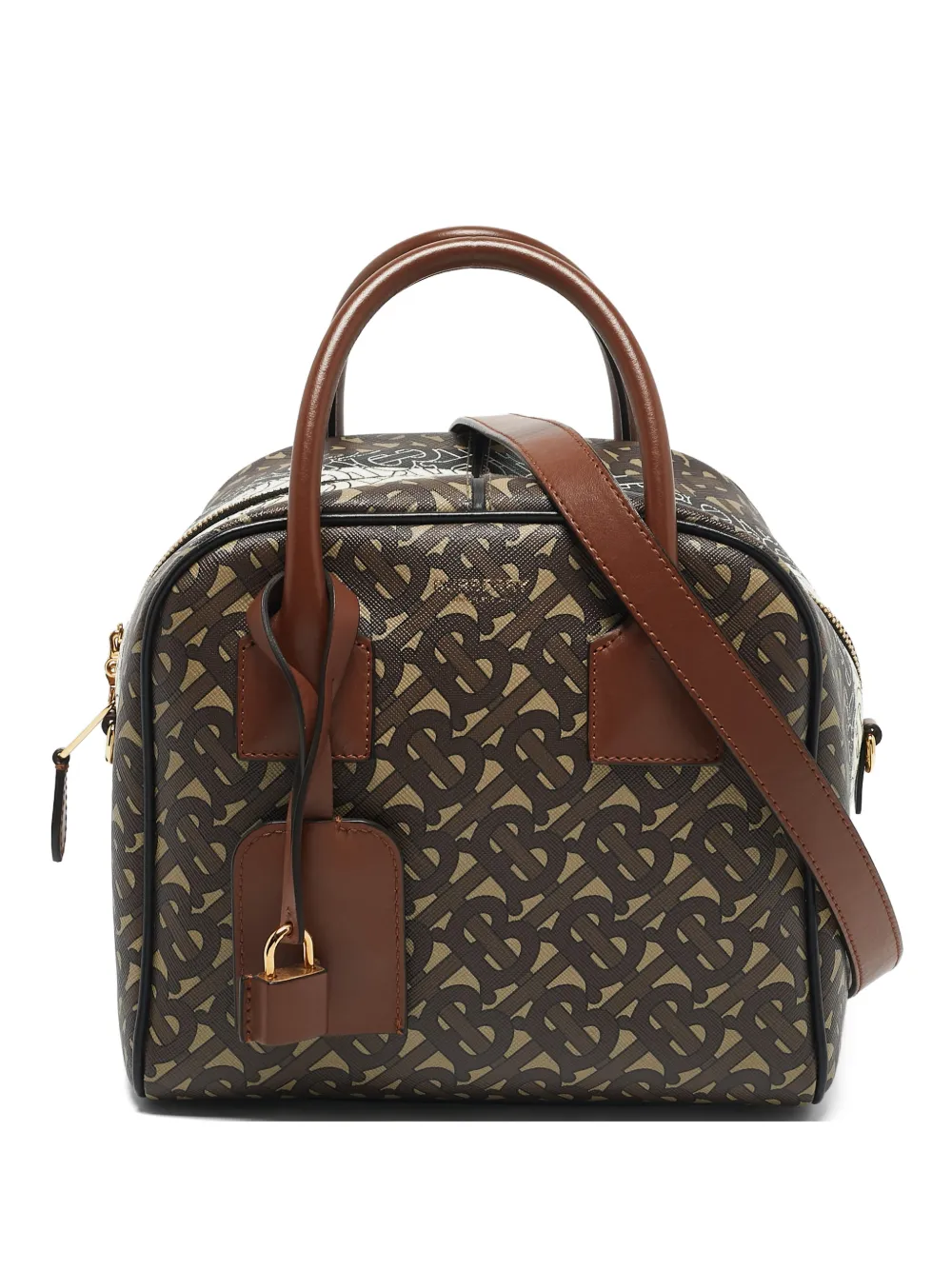 Burberry Pre-Owned Borsa tote Cube TB con monogramma - Marrone