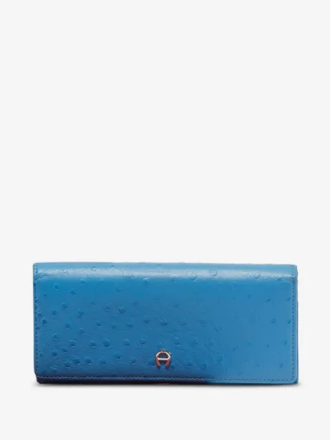 Aigner Vintage Continental Portemonnaie mit Straußen-Prägung