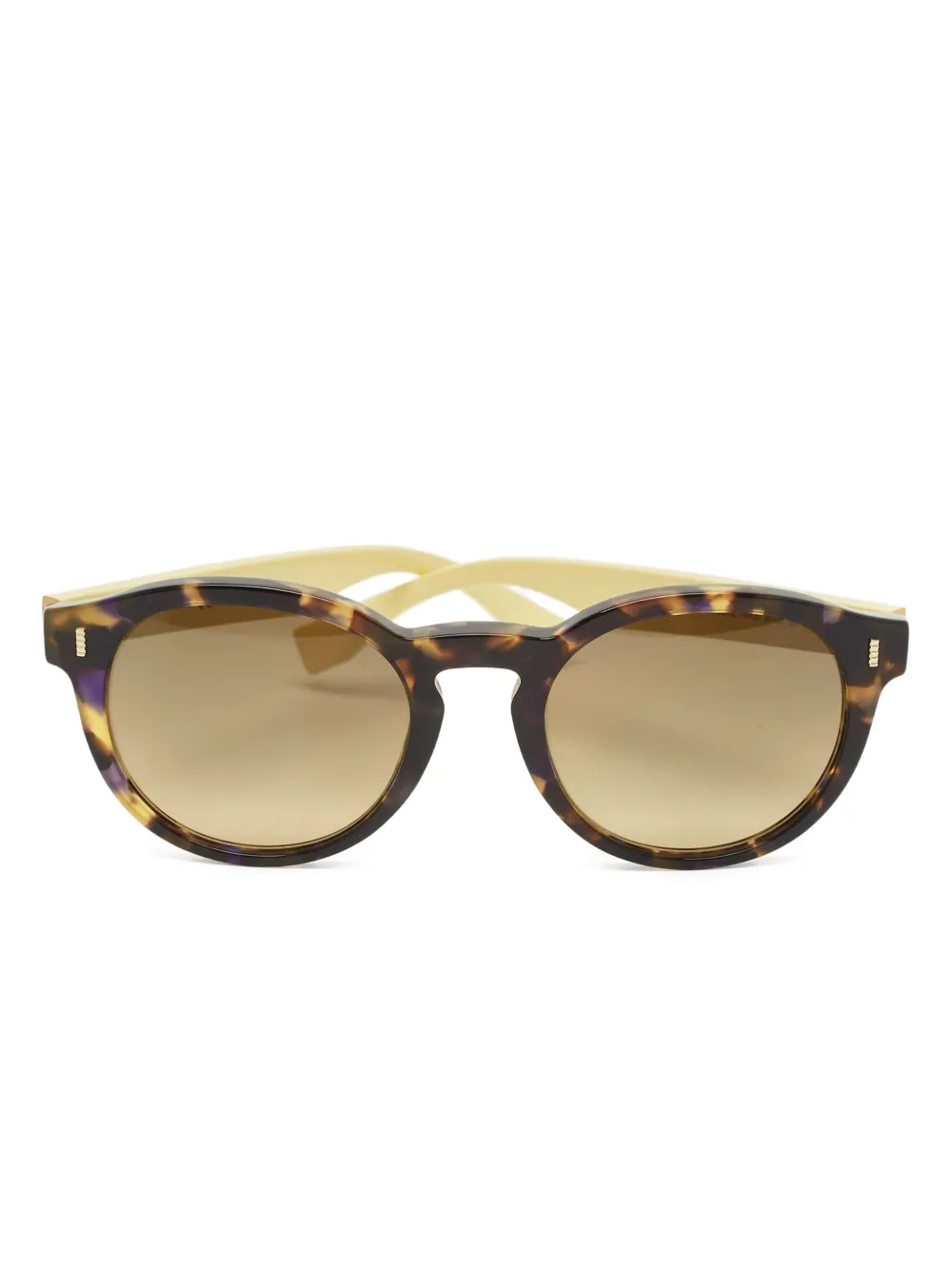 Fendi Pre-Owned tortoiseshell round sunglasses | Brown | Image 1