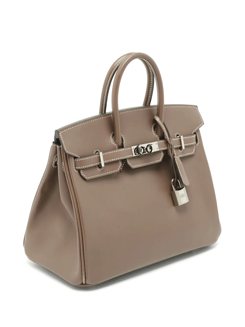 Pre-owned Hermes Birkin 25 Leather Tote Bag In Brown