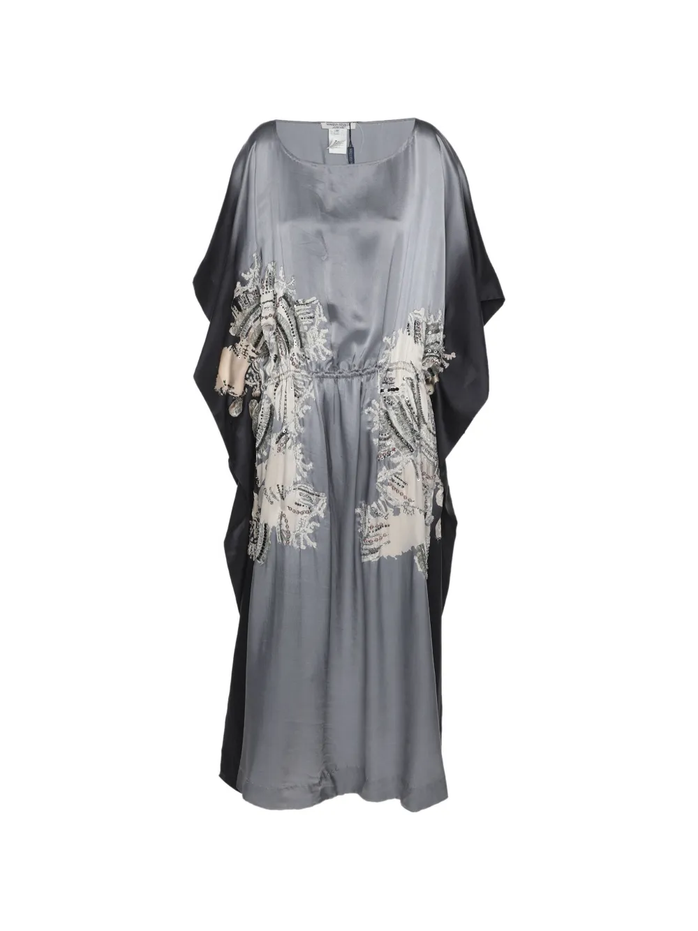 Marina Rinaldi Abito midi smanicato in seta - Grigio