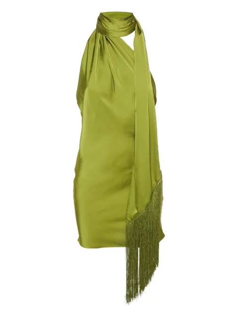 rag & bone vestido corto de satén con cuello halter