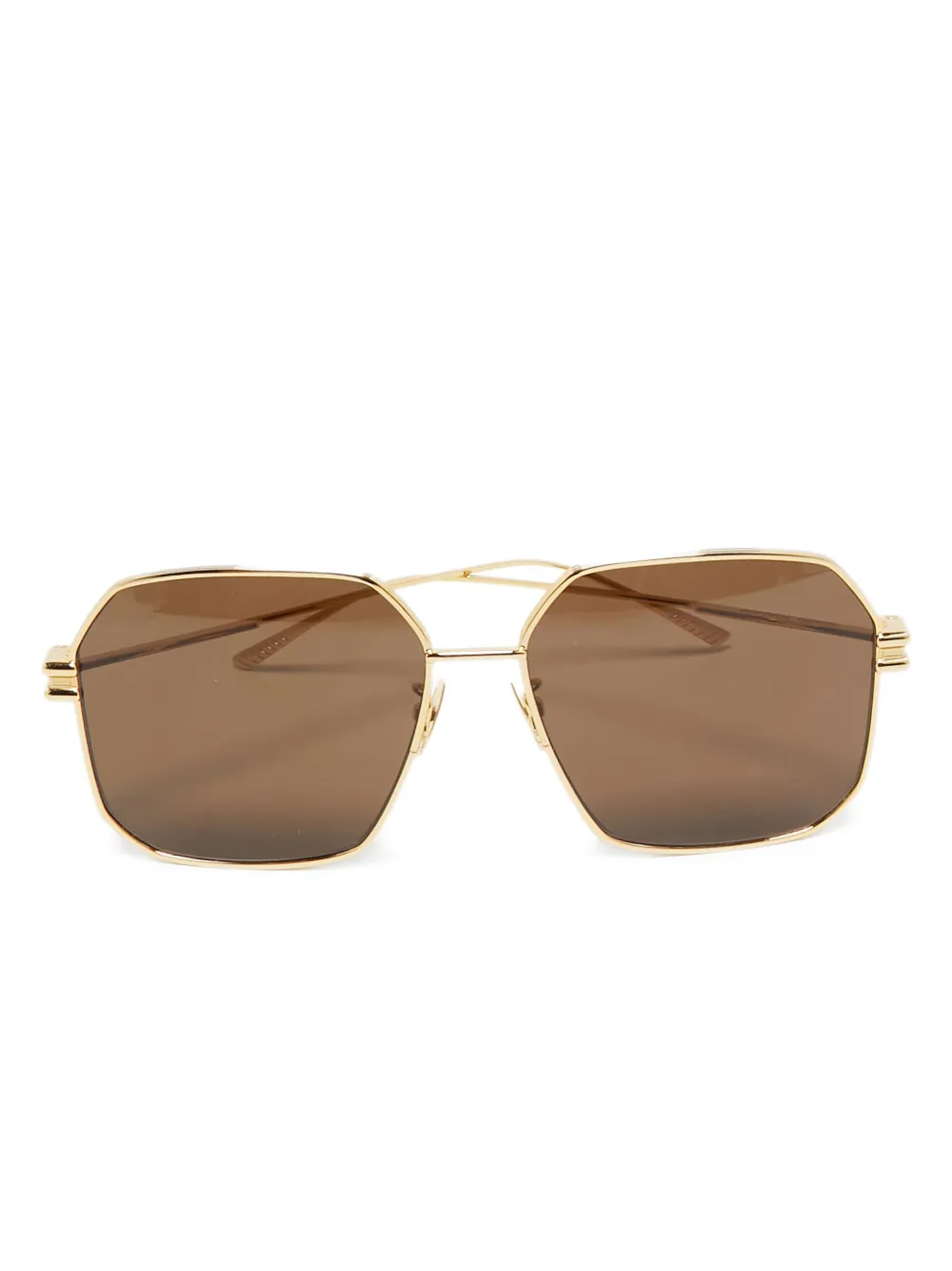 Bottega Veneta Pre-Owned Occhiali da sole geometrici - Oro