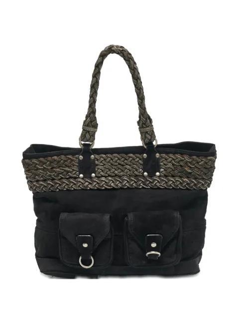 Loewe Pre-Owned braided suede tote bag