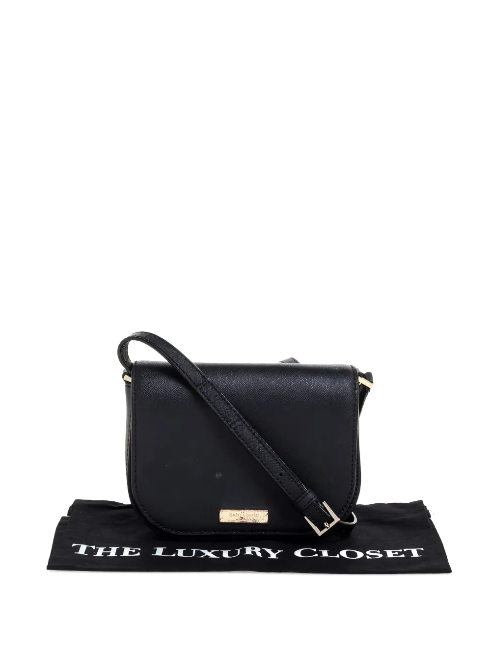 Kate Spade flap-top logo-plaque shoulder bag - Nero