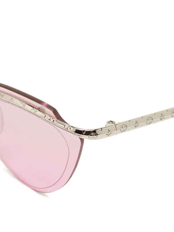 Louis Vuitton Pre-Owned cat-eye Rimless Sunglasses | Silver