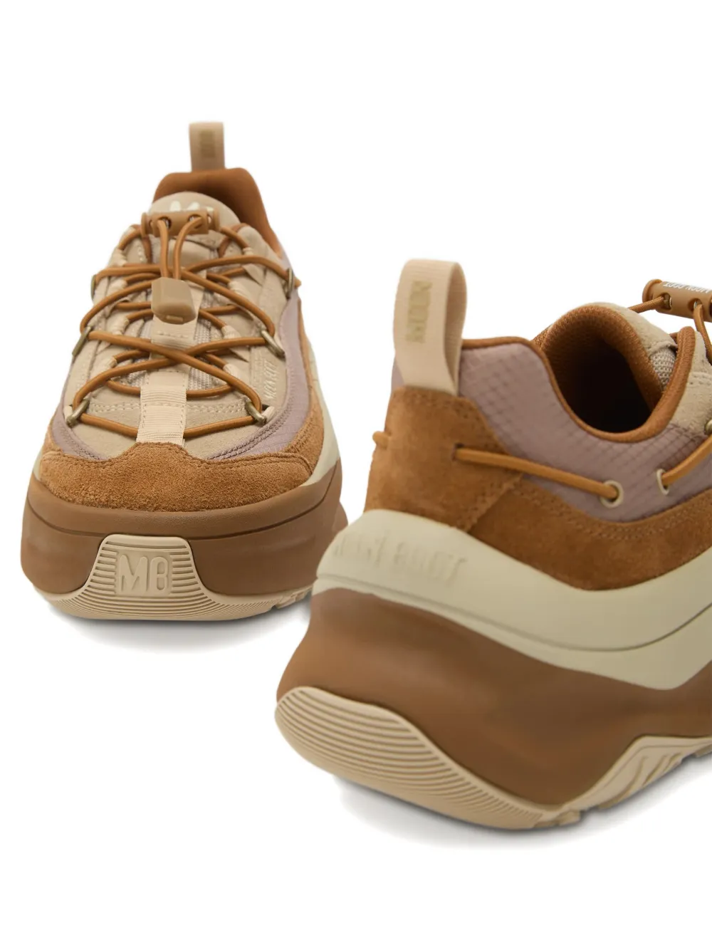 Moon Boot Kids Moon247 Xlace sneakers met vlakken Bruin