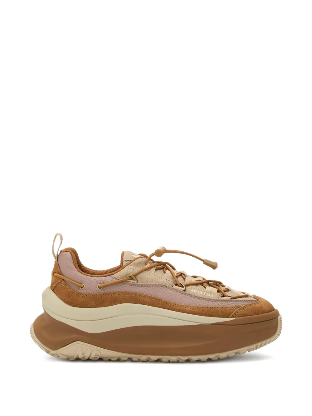 Moon Boot Kids Moon247 Xlace panelled sneakers - Marrone