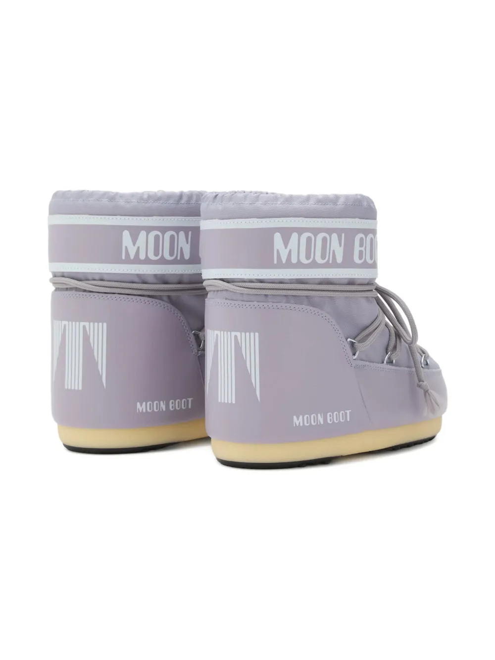Moon Boot Kids Icon Low Lilac logo-print lace-up boots Paars