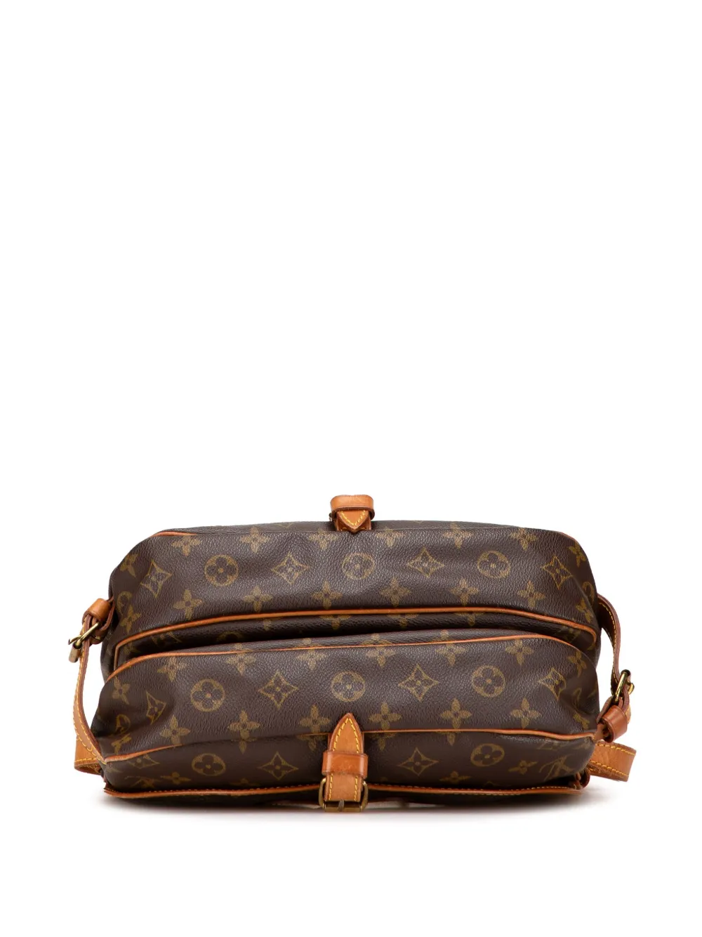 Pre-owned Louis Vuitton 1992 Monogram Saumur 30 Crossbody Bag In Brown
