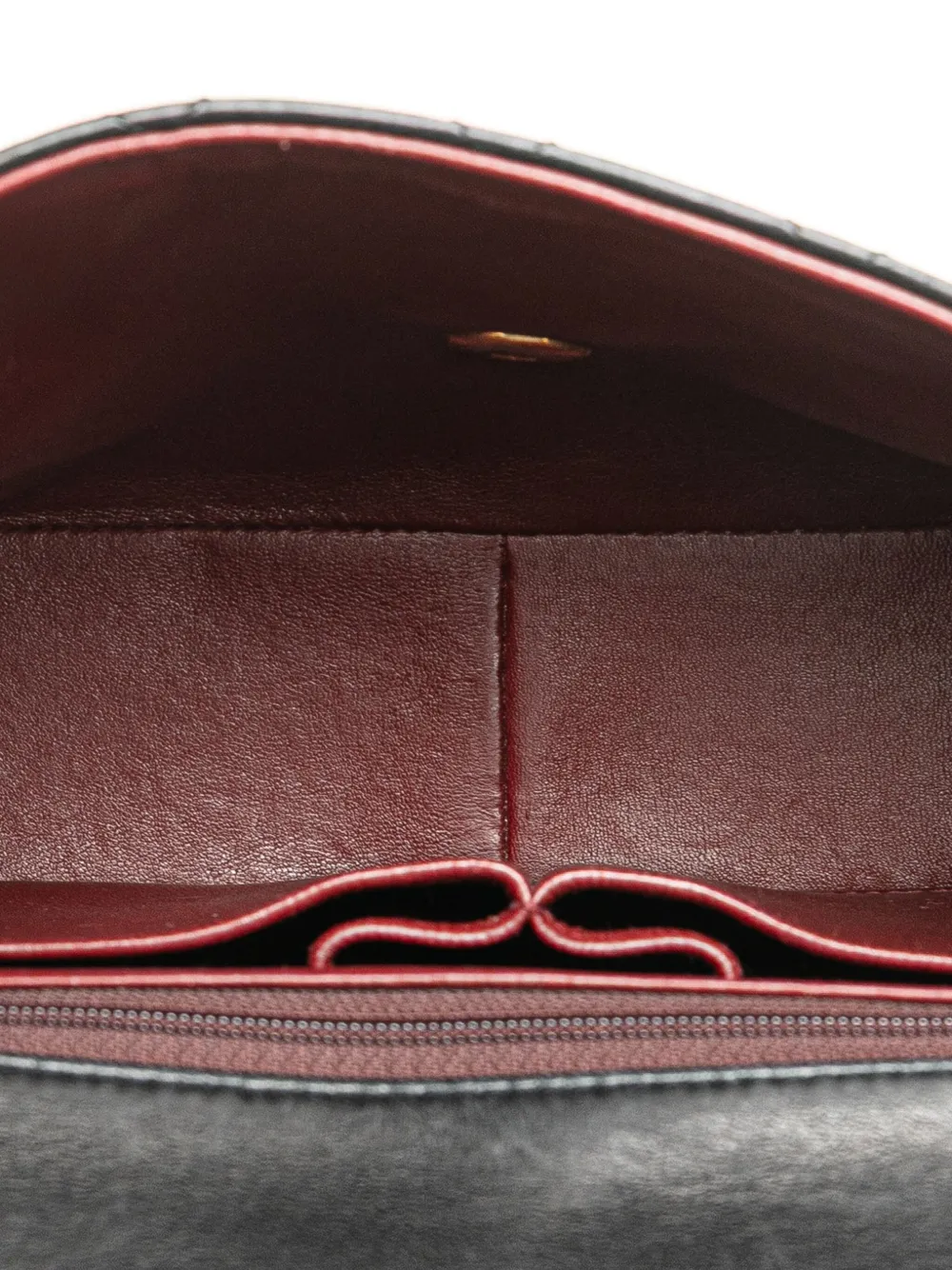 Pre-owned Chanel 1989-1991 Mini Square Quilted Lambskin Single Flap Crossbody Bag In Black