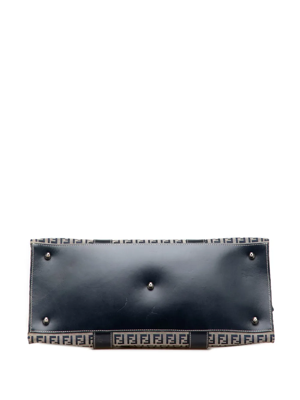 Pre-owned Fendi 2000-2010 Zucchino Canvas Handbag In Blue