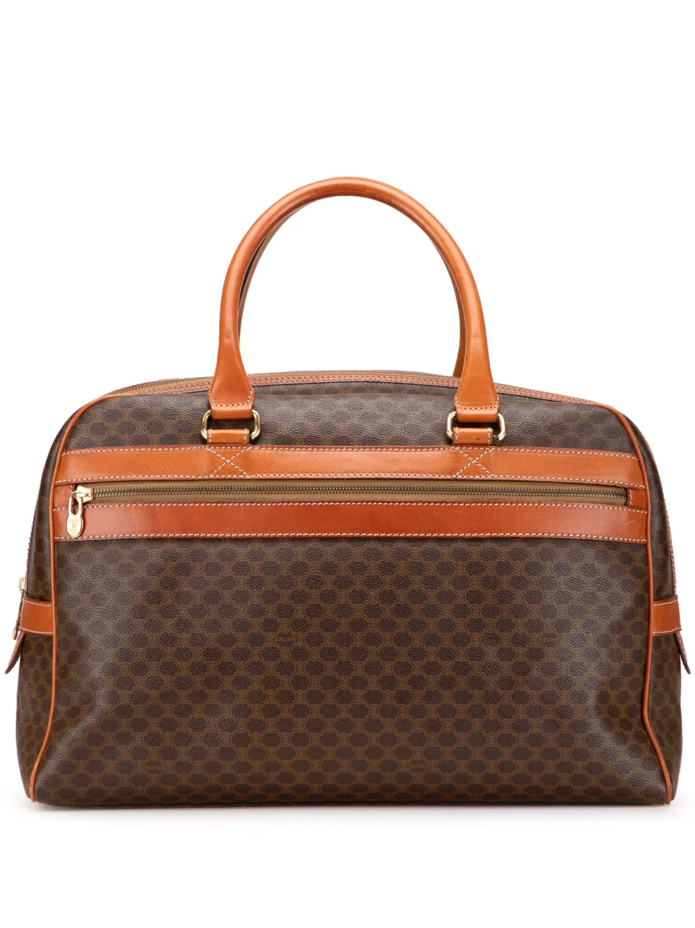 Celine Pre-Owned 2009 マカダム コーテッドキャンバス ダッフルバッグ - ブラウン Celine Pre-Owned 2009 マカダム コーテッドキャンバス ダッフルバッグ - ブラウン