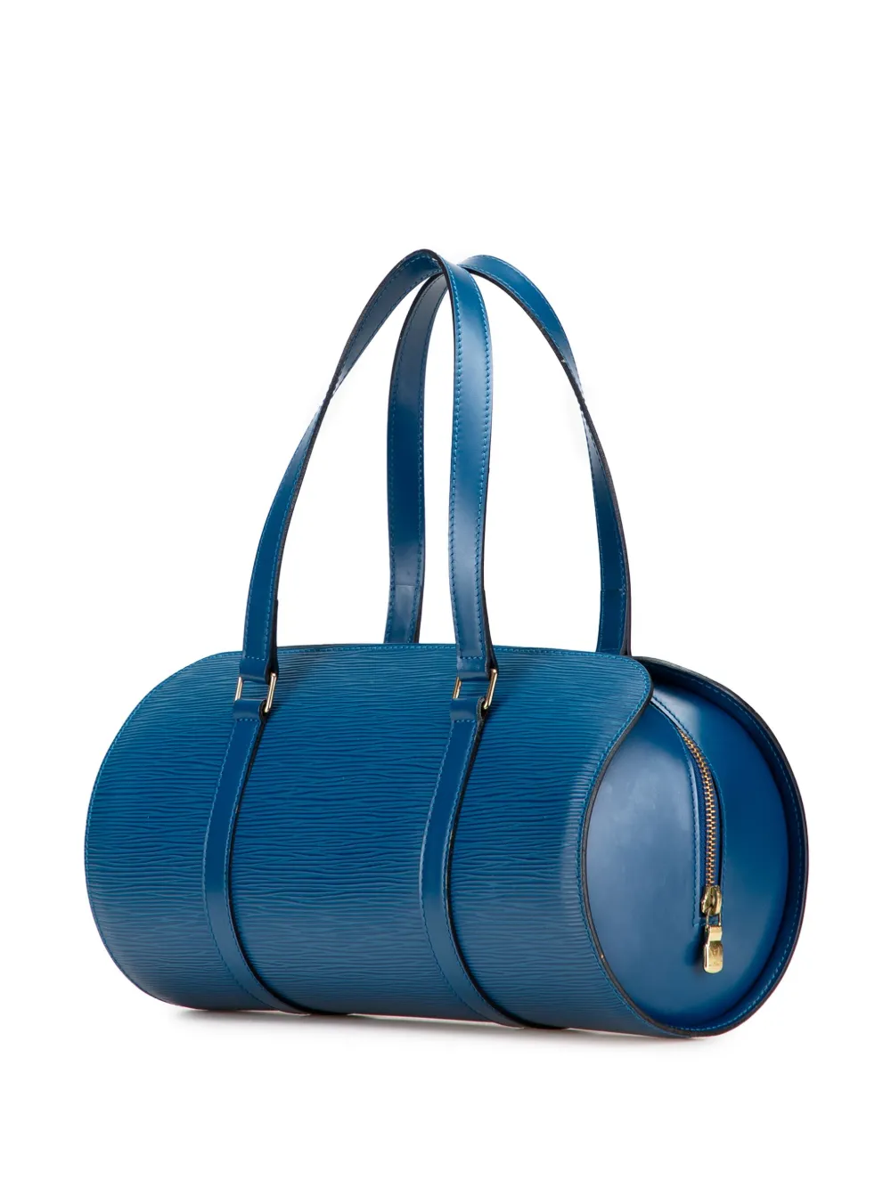 Pre-owned Louis Vuitton 1995 Epi Soufflot Shoulder Bag In Blue