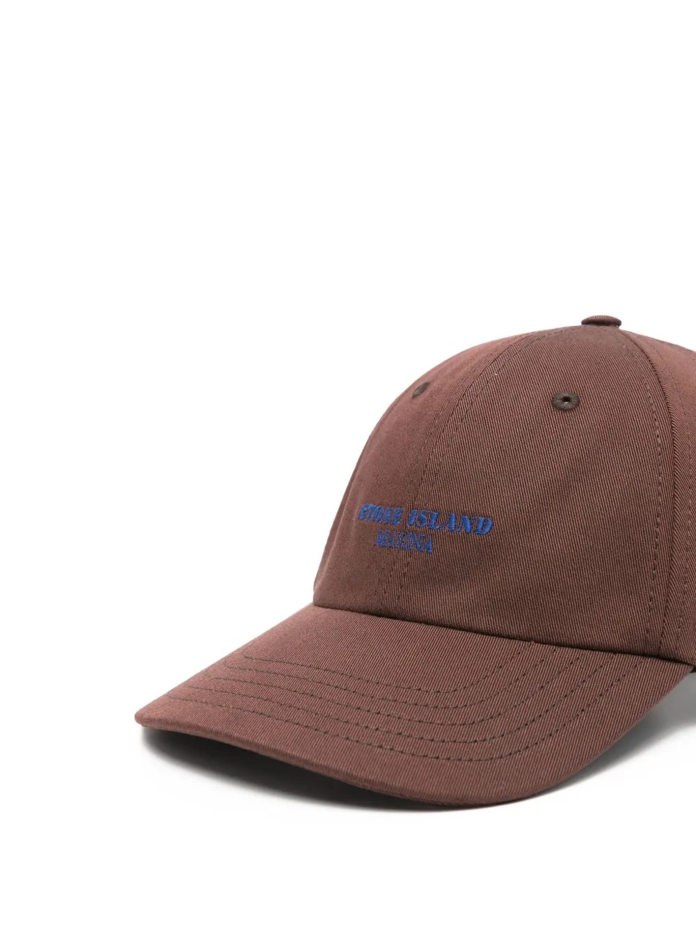 Stone Island Honkbalpet met borduurwerk Bruin