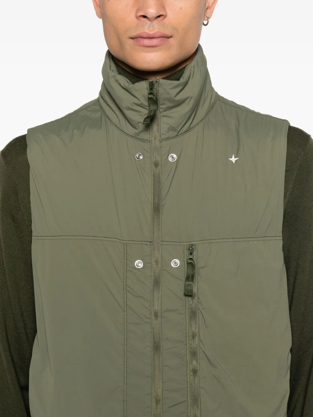 Stone Island S.I Stellina lichtgewicht bodywarmer Groen