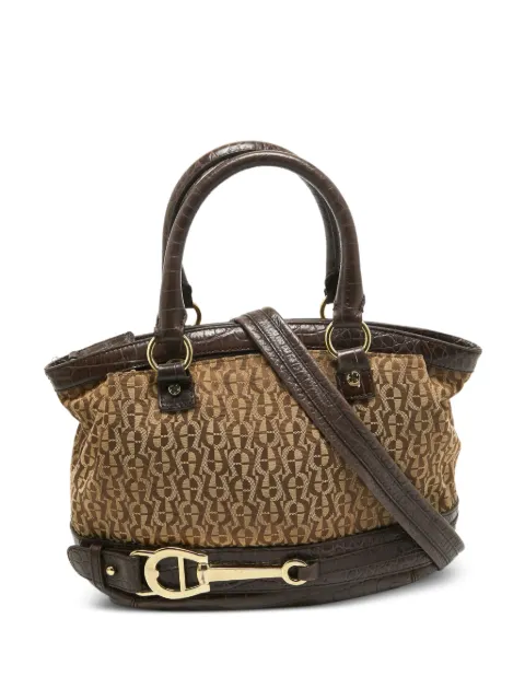 Aigner Vintage patterned satchel tote bag
