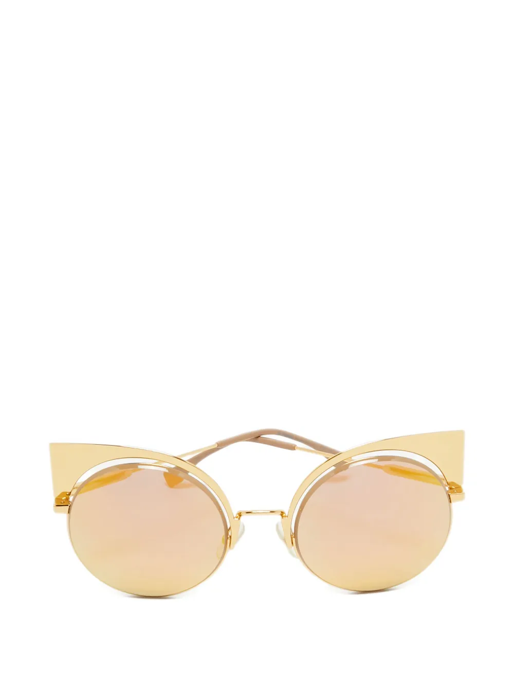 Fendi Pre-Owned Occhiali da sole Eyeshine cat-eye - Giallo
