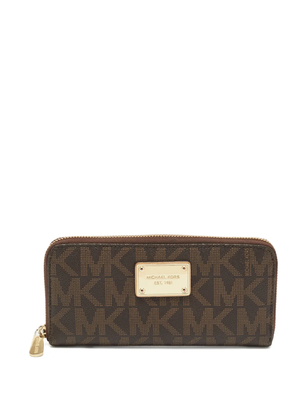 Michael Kors Portafoglio con monogramma e zip a giro - Marrone