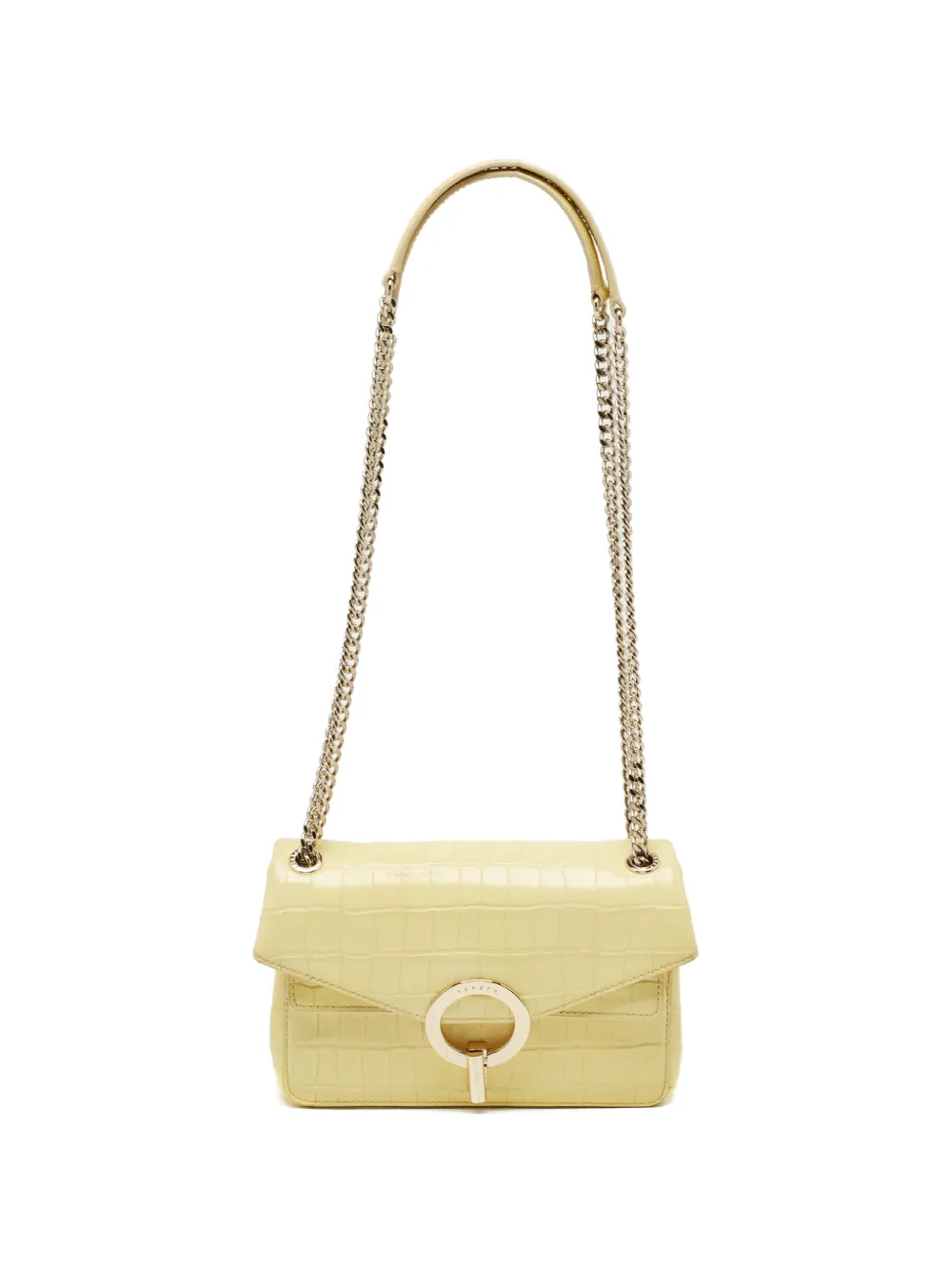 SANDRO leather chain-strap shoulder bag - Giallo
