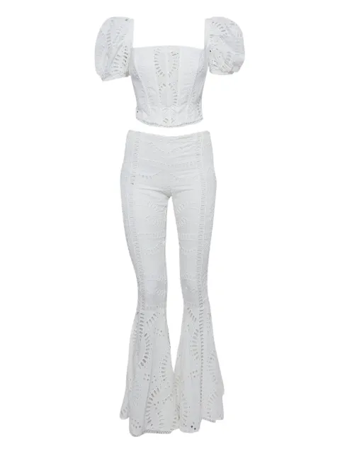 Charo Ruiz Ibiza set de pantalones con bordado inglés