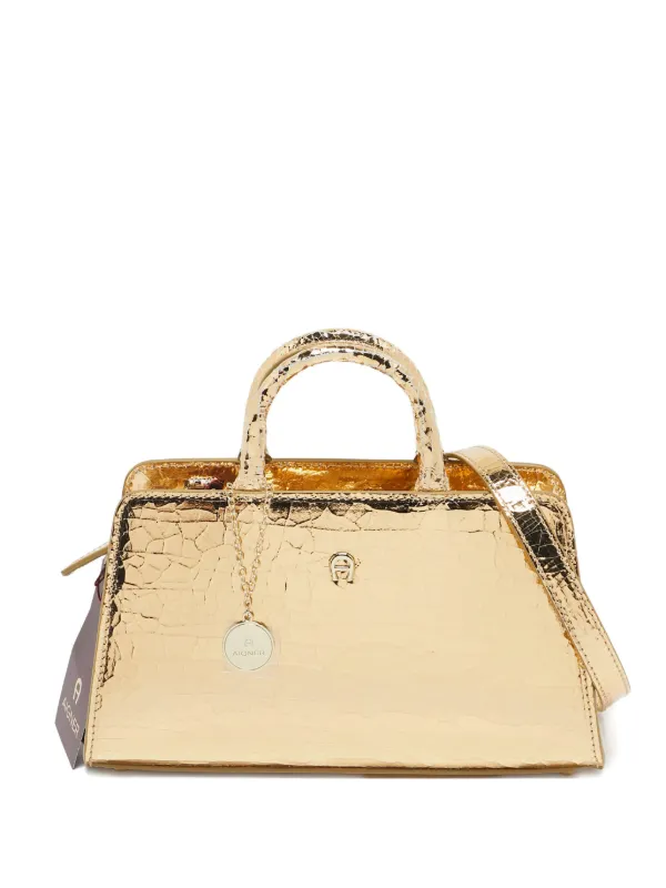 Aigner Vintage レザー トートバッグ | ゴールドトーン | FARFETCH JP