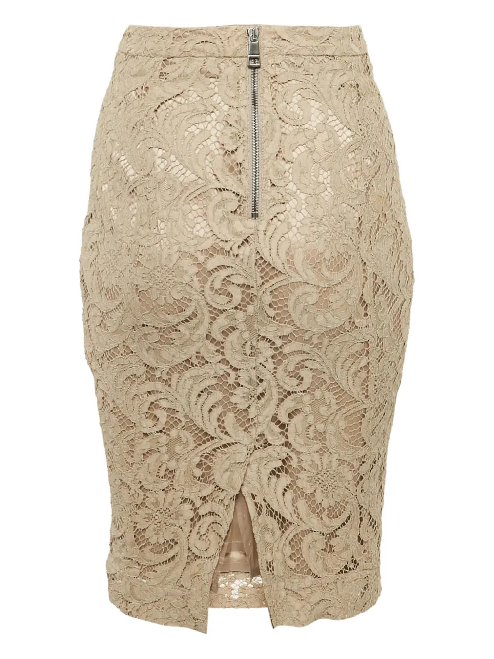 Burberry Pre-Owned 2000s kokerrok met kant - Beige